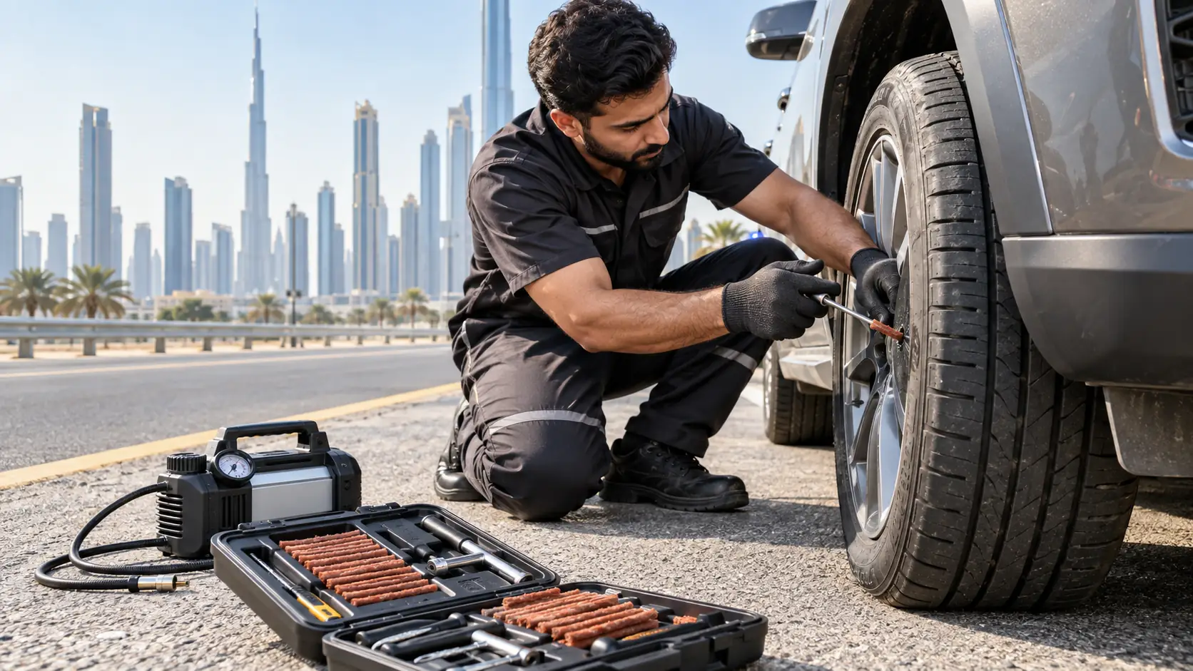 Tyre repair service in Dubai